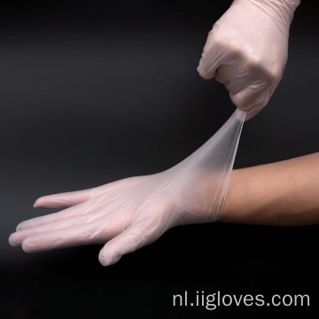 Wegwerpbare arbeidsbescherming elastische handschoen zachte PVC -handschoenen